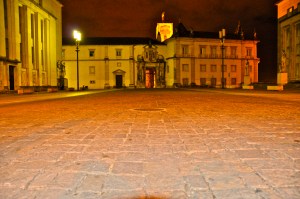 Open square at the top of university hill