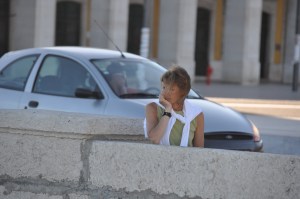 Mom contemplating life