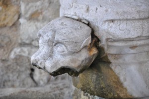 Creepy demon fountain