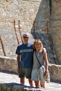 Hanging out on the moat bridge