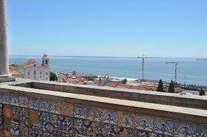 Viewpoint from a park partway down