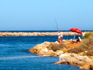 Photo that ended up looking like a painting from the dock while waiting for our boat ride home