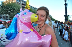 Harry bonding with the birthday girl