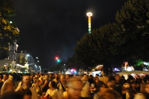 The crowd after the fireworks